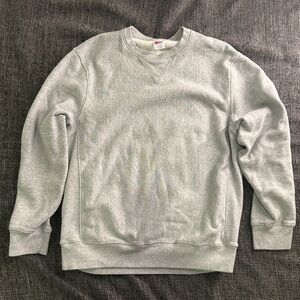J. Crew Light Gray Fleece Lined Crewneck Sweater